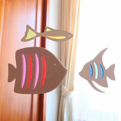 木製魚型モビール　おもちゃ美術館 木製魚型モビール おもちゃ美術館 卓上木製モビール(エンゼル