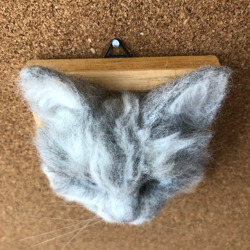 羊毛フェルト猫　グレー長毛 tsugumi 様で開催されている『猫博』 お陰様で完売となりました