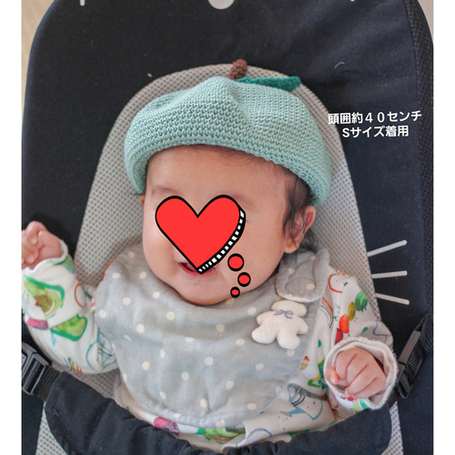 オーダーメイド】コットンくだものベレー帽☆ 帽子(ベビー・キッズ 