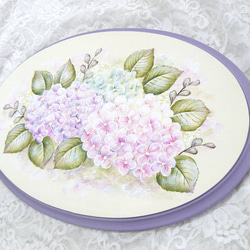 トールペイント❤紫陽花のプレート（受注製作） その他インテリア雑貨