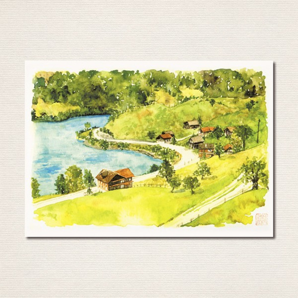 水彩画ポストカード10枚セット〈水辺の風景〉 7枚目の画像
