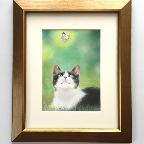 てふてふ1（パステル画 原画） 絵画 にゃんずら 通販 13868663