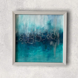 青系抽象画 立体的な質感 0b18f01b3f39e8a86c46b4c642935d