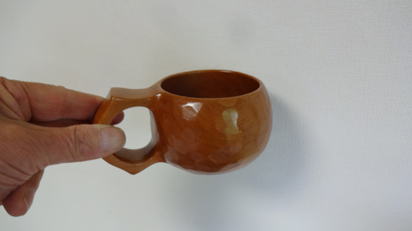 桂の木の一木彫りコーヒーカップ 13枚目の画像
