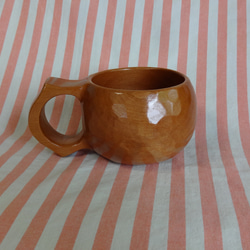 桂の木の一木彫りコーヒーカップ 5枚目の画像