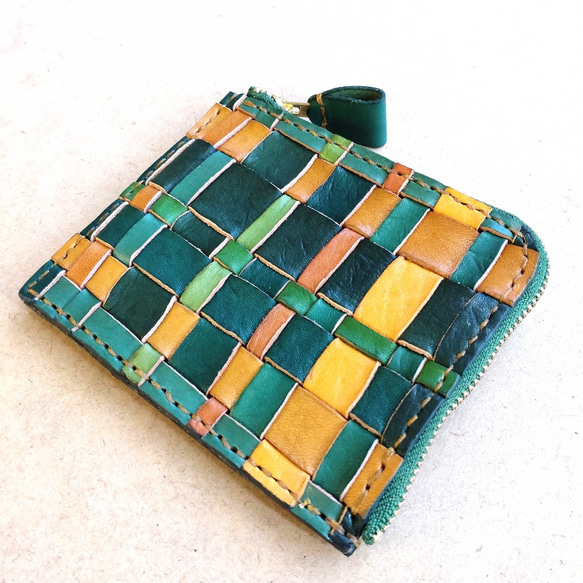 【一点物】薄くて小さい長財布　| ハンドメイド 手染め 手縫い 1_379aa4e94b0219b8cd565e1f62d7