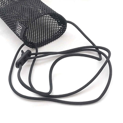 ペットボトルホルダー　スマホポーチ　サコッシュ　ミニショルダーバッグ　ナイロンメッシュ　本体ブラック 5枚目の画像