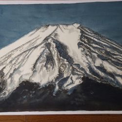 富士山の墨絵　柏山居士？ 富士山の墨絵 柏山居士？