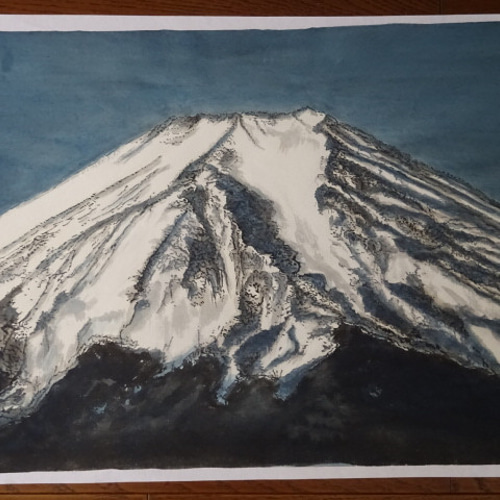 水墨画 富士山 絵画 プールジャンキージュン 通販 13870407 水墨画 富士山 絵画 プールジャンキージュン 通販 13870407