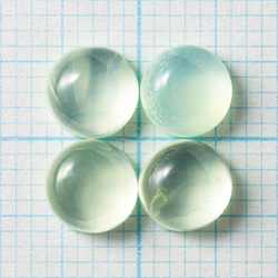 2粒売り　宝石質プレナイトAAA-　ラウンド　カボション6×6×3mm 3枚目の画像
