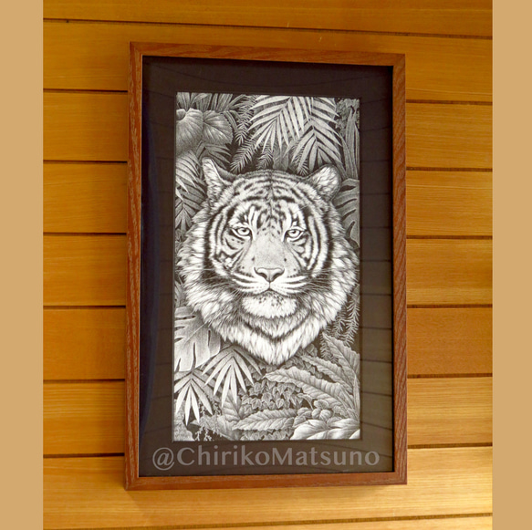 ペン画・複製(ジクレー)画　Tiger 3枚目の画像