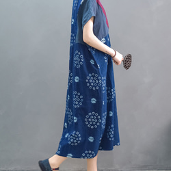 連身裙，民族風格，人造棉，簡約設計，適合夏季 第11張的照片