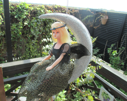 K 人形付 月の妖精人形さん 着せ替えには向きません 29cm 小物付
