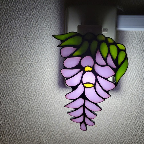 ステンドグラス ランプ スタンドライト 藤の花 かじかむ ステンドグラス ランプ スタンドライト 藤の花 かじかむ