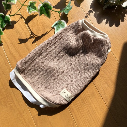 アランニット風タンク みほん