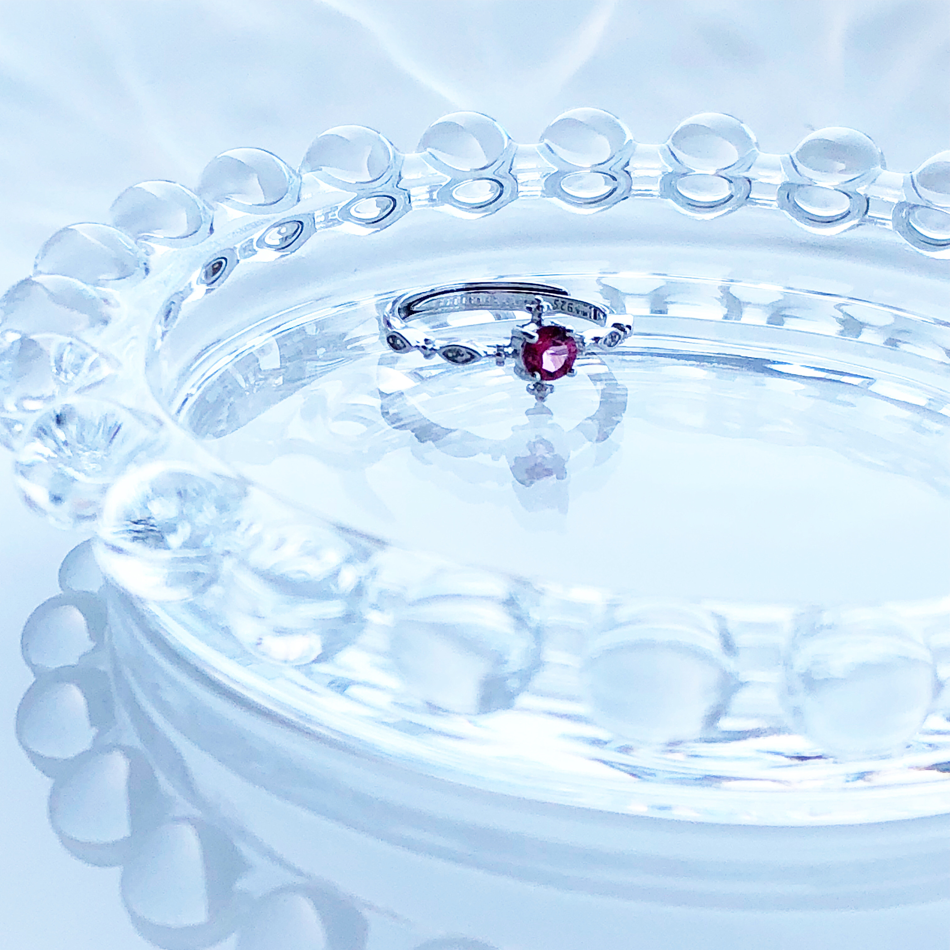 silver925 ピンクトパーズo○☆*:.。プリンセスリング【天然石Sサイズ】