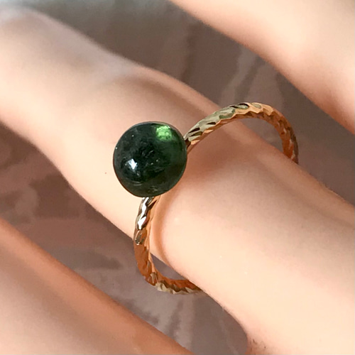 10月誕生石・・・ピンキーリング グリーントルマリン ring（5