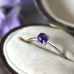 4mmアメジスト 大粒宝石質AAA天然石 リング 誕生日 母の日 クリスマス