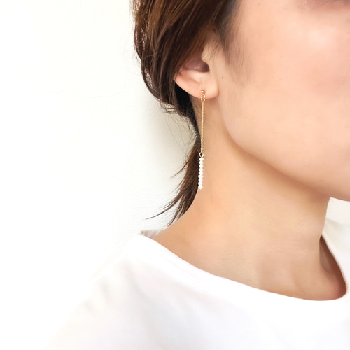 ミニ 淡水パール パール ピアス/イヤリング(サージカルステンレス