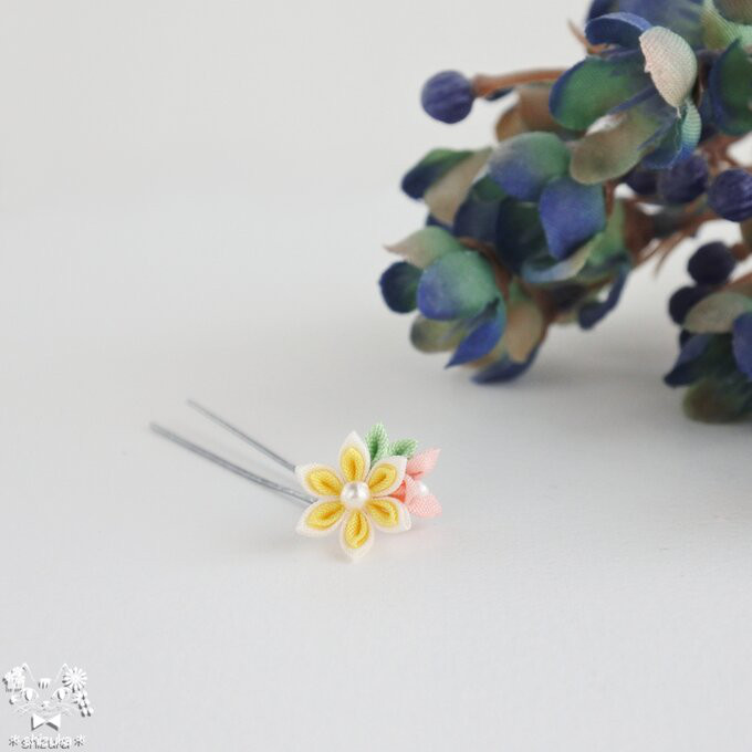 髪飾り 本金蒔絵  市松菊