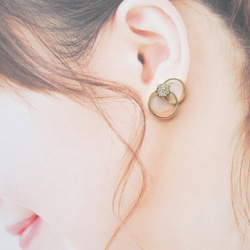 Double hoop bijou earring／pierce*3905* 10枚目の画像