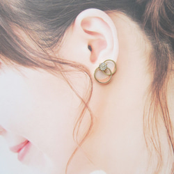 Double hoop bijou earring／pierce*3905* 5枚目の画像