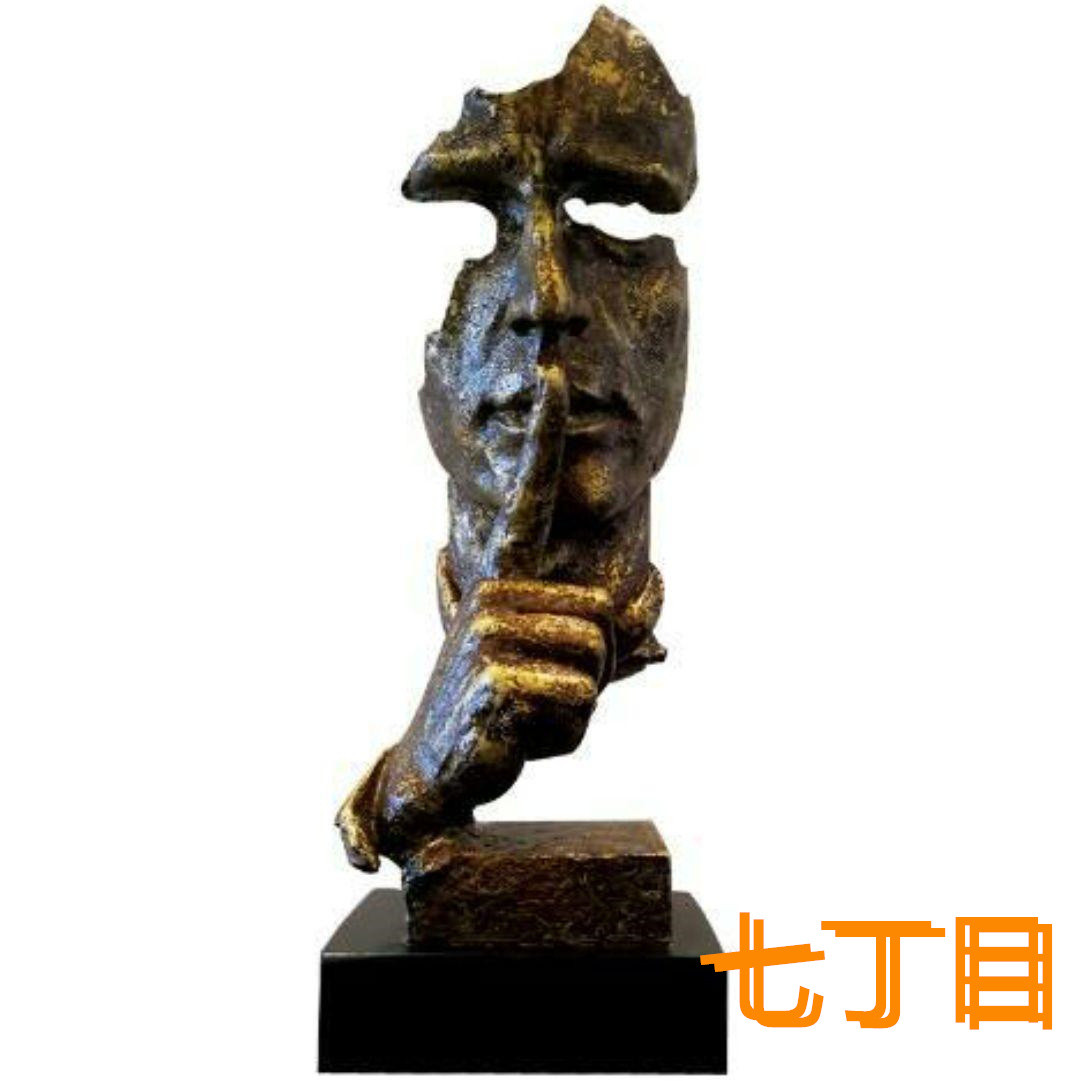 銅製 沈黙は金の置物  抽象的    装飾品   工芸品 美術品 銅製 沈黙は金の置物 抽象的 装飾品 工芸品 美術品 美術品・