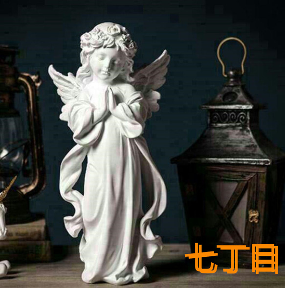 人形　天使　北欧　ハンドメイド　置物　インテリア　工芸品　美術品　A1264 北欧西洋彫刻 洋風 可愛い天使 インテリア置物 立体・オブジェ
