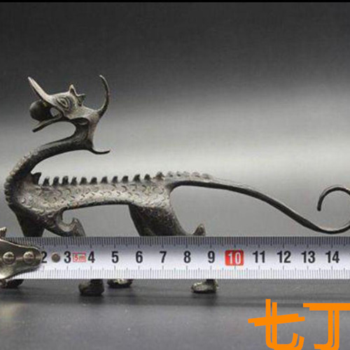 竜戯珠筆置 筆入 書道具 文房具 装飾品 工芸品 美術品 置物 美術