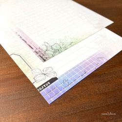 紫陽花 レターセット（封筒：純白ロール紙） 5枚目の画像