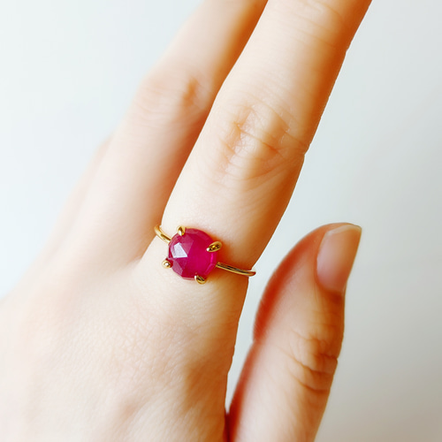 ルビーリング 天然石 天然石リング アクセサリー シンプルリング 指輪  