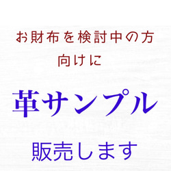 革サンプル／2点まで／送料込み(お財布をご検討中の方対象) 1枚目の画像