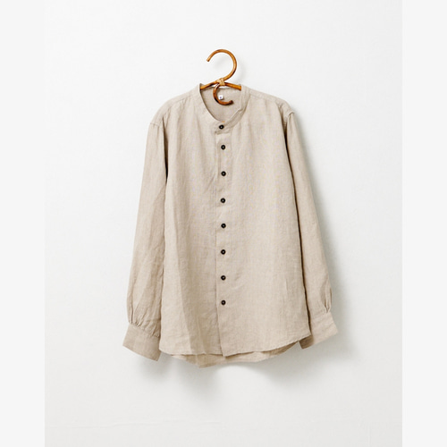 SALE】bighug リネンスタンドカラーシャツ○ナチュラル シャツ holy 