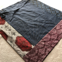 アンティーク大島紬の巻きスカート　サロン　オーバースカート　きものリメイク 5枚目の画像