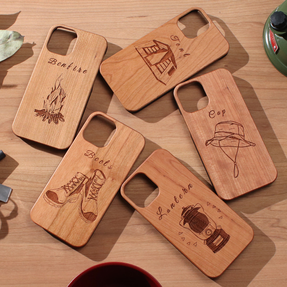 木製 iphoneケース おしゃれ キャンプシリーズ ブーツ 15 14 SE 12 かっこいい 13 mini 11 7枚目の画像