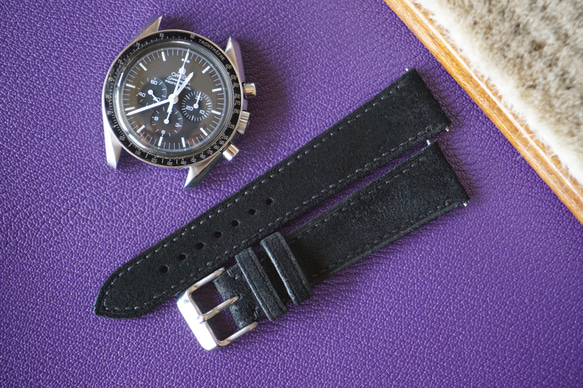 HANDDN オーダーメイド サフィアーノ レザー 時計ベルト 黒 HANDDN オーダーメイド サフィアーノ レザー 時計ベルト 黒