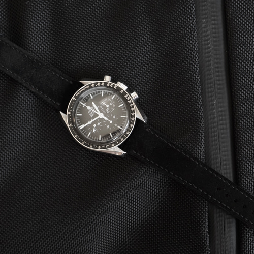 高級革使用』イングリッシュスウェード ブラック 時計ベルト Apple