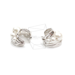 ERG-2059-R【2個入り】パールラウンドイヤーカフ/Pearl Round Earcuffs Earrings 3枚目の画像