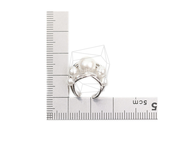 ERG-2059-R【2個入り】パールラウンドイヤーカフ/Pearl Round Earcuffs Earrings 5枚目の画像