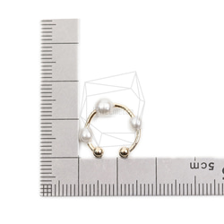 ERG-2061-G [2pieces] 珍珠圓形耳夾耳環 第5張的照片