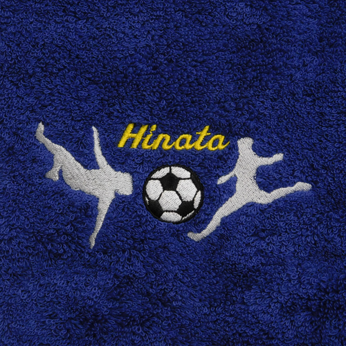 サッカー好きの方へpart2 お名前刺繍入り今治フェイスタオル バス