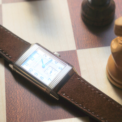 高級革使用』イングリッシュスウェード ブラウン 時計ベルト