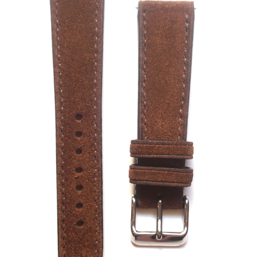 高級革使用』イングリッシュスウェード ブラウン 時計ベルト
