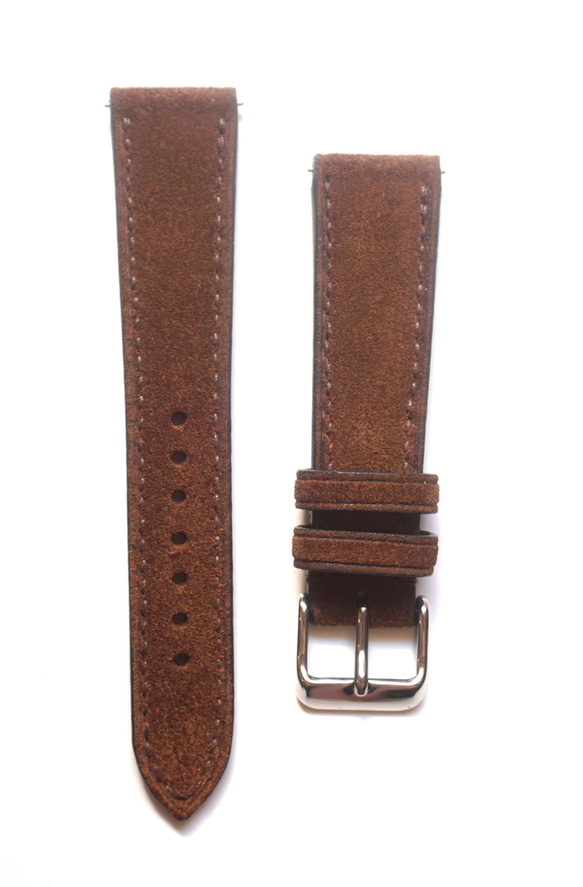『高級革使用』イングリッシュスウェード　ブラウン　時計ベルト AppleWatchバンド　レザー　腕時計　革ベルト　皮 5枚目の画像