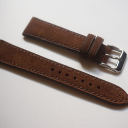 『高級革使用』イングリッシュスウェード　ブラウン　時計ベルト AppleWatchバンド　レザー　腕時計　革ベルト　皮 6枚目の画像