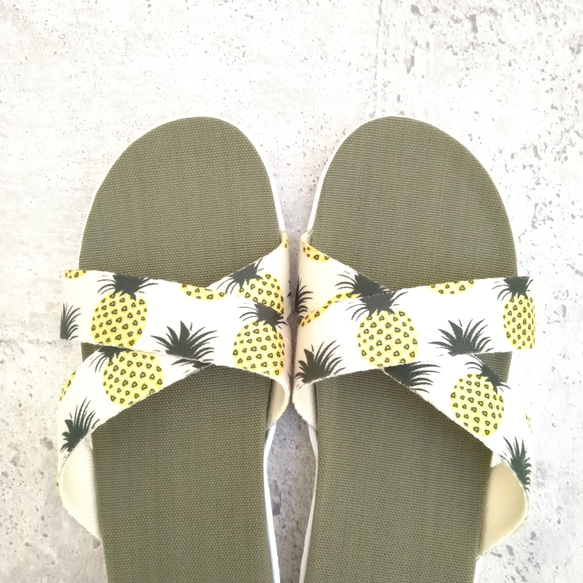 台灣手作室內拖鞋 l 好運旺來 / 橄欖綠 ( 女 M ) 第4張的照片