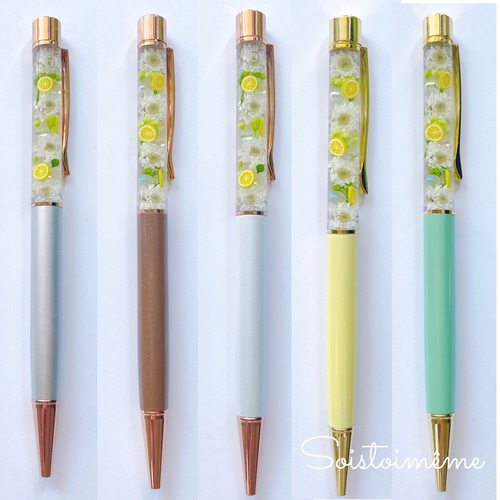 レモンとイチゴ❤︎ハーバリウムボールペンSET レモンとイチゴ❤︎ハーバリウムボールペンSET