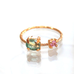 - early summer - Paraiba Tourmaline & Pink Sapphire Ring 1枚目の画像