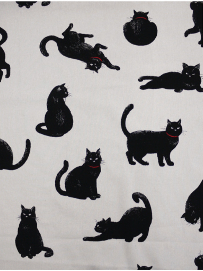 おすまし猫柄【オーダー生地見本】