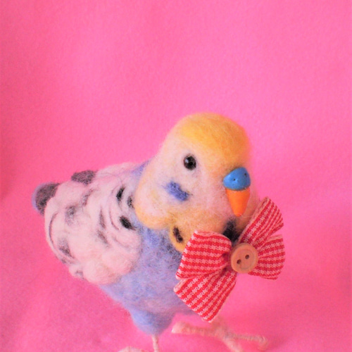 羊毛フェルト のセキセイインコさん 羊毛フェルト ane 通販